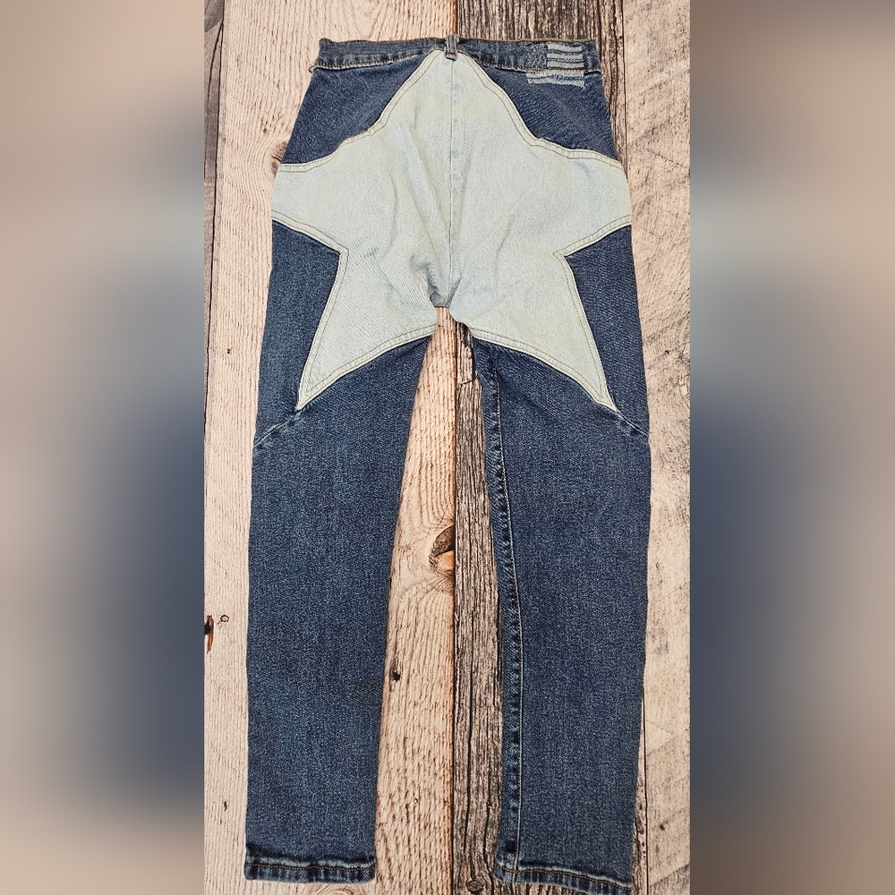 Revice Denim Stargazer Skinny Jeans Women’s Size 28 Embroidered USA Flag Logo